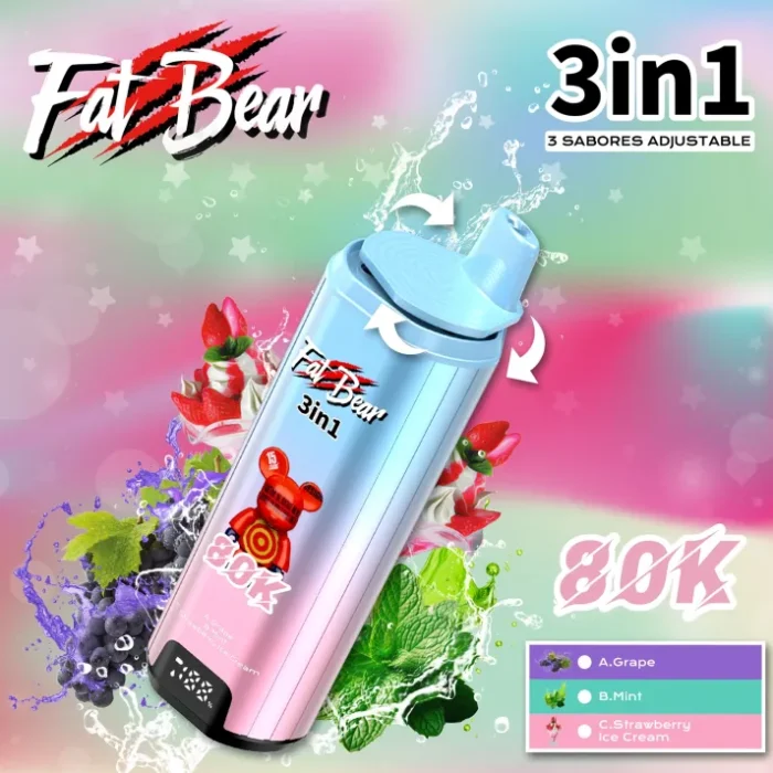 Fat Bear Triple 3 in 1 80000 Puffs Disposable Vape - Image 7