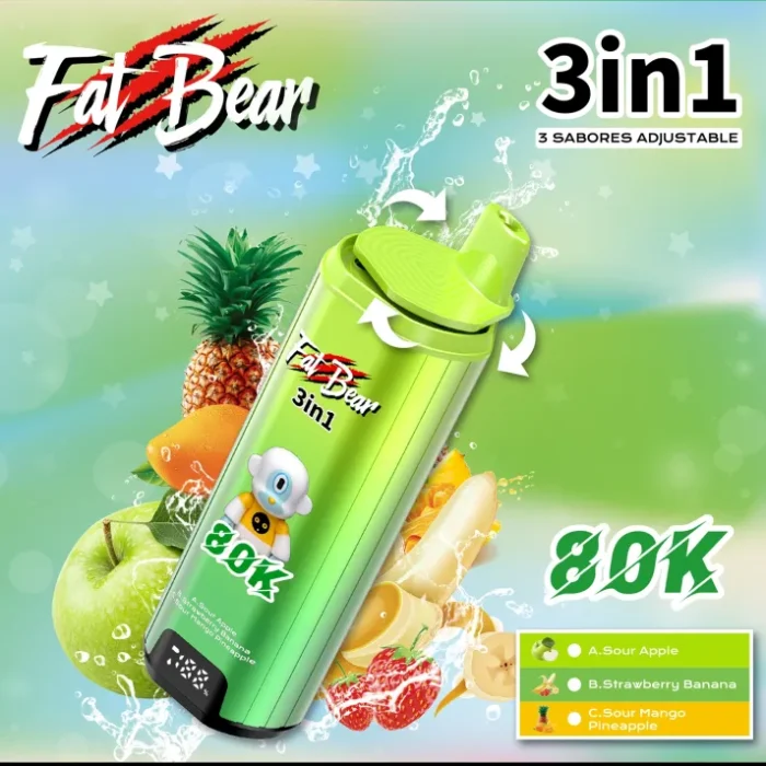 Fat Bear Triple 3 in 1 80000 Puffs Disposable Vape - Image 6