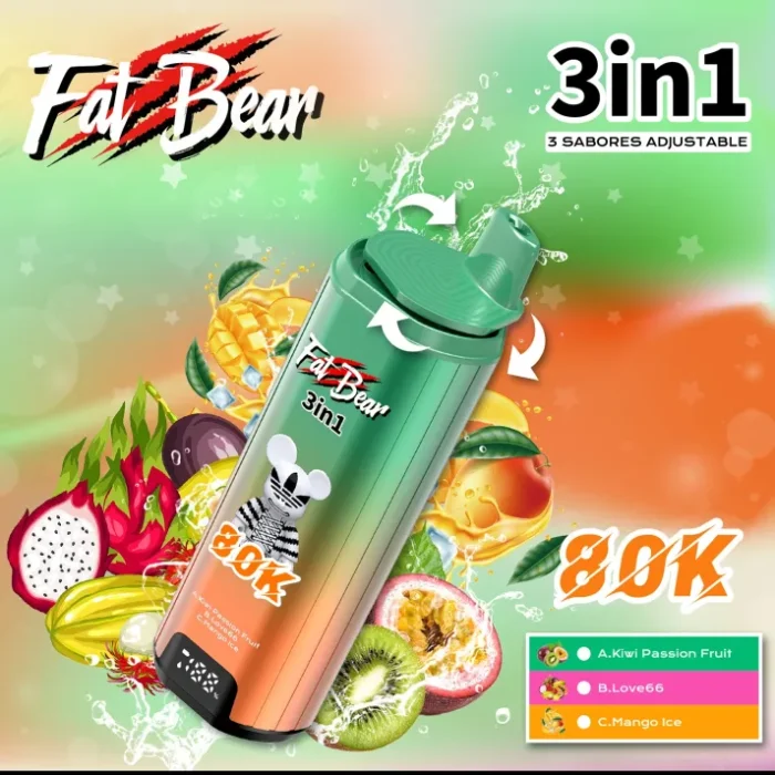 Fat Bear Triple 3 in 1 80000 Puffs Disposable Vape - Image 4