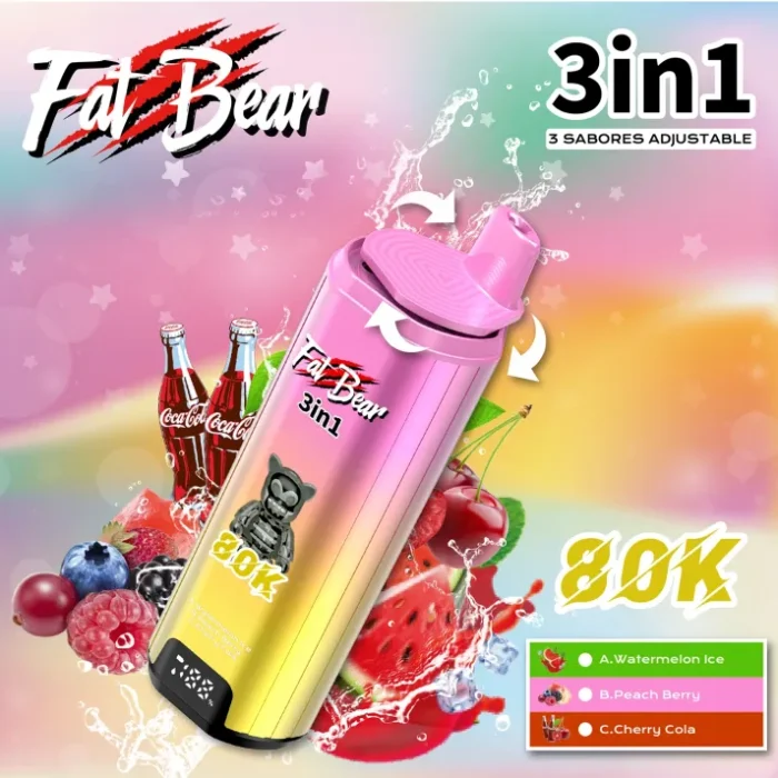 Fat Bear Triple 3 in 1 80000 Puffs Disposable Vape - Image 3