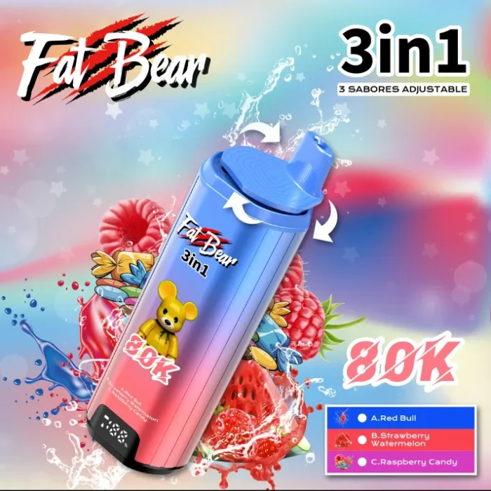 Fat Bear Triple 3 in 1 80000 Puffs Disposable Vape - Image 1