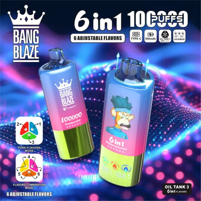 Bang Blaze 100K Puffs 6in1 Disposable Vape - Image 1
