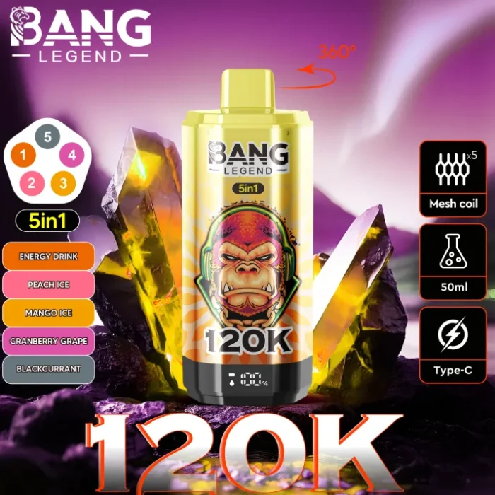 Bang-120k-Energy-Drink-Peach-Ice-Mango-Ice-Cranberry-Grape-Blackcurrant.webp Bang Legend 120K Puffs Disposable Vape - Image 7