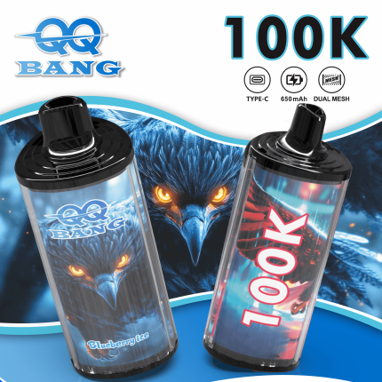 QQBANG 100K Disposable Electronic Cigarette – 100,000-Pot Rechargeable Device