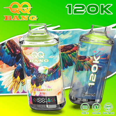qq-bang-120k-strawberry-kiwi-3.png QQBANG 120K Crystal Disposable Vape – 120,000 Puffs Multi-Flavor Device - Image 3