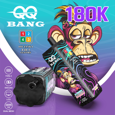 qq-bang-180k-blackcurrant-love-66-blueberry-blackberry-strawberry-strawberry-mango-1-3.png QQBANG 180K 4-in-1 Disposable Vape – 180,000 Puffs Rechargeable Device - Image 7
