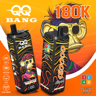 qq-bang-180k-triple-mango-blueberry-ice-blackcurrant-pineapple-ice-peach-pear-ice-2.png QQBANG 180K 4-in-1 Disposable Vape – 180,000 Puffs Rechargeable Device - Image 9