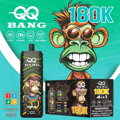 qq-bang-180k-tropical-fruit-peach-ice-skittles-strawberry-watermelon-1.png QQBANG 180K 4-in-1 Disposable Vape – 180,000 Puffs Rechargeable Device - Image 3